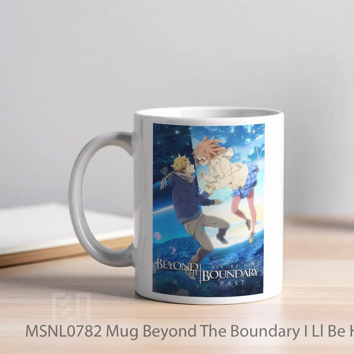 Mug Beyond The Boundary I Ll Be Here Past Gelas Keramik Tema Film MSNL0782 - Tampak Kiri