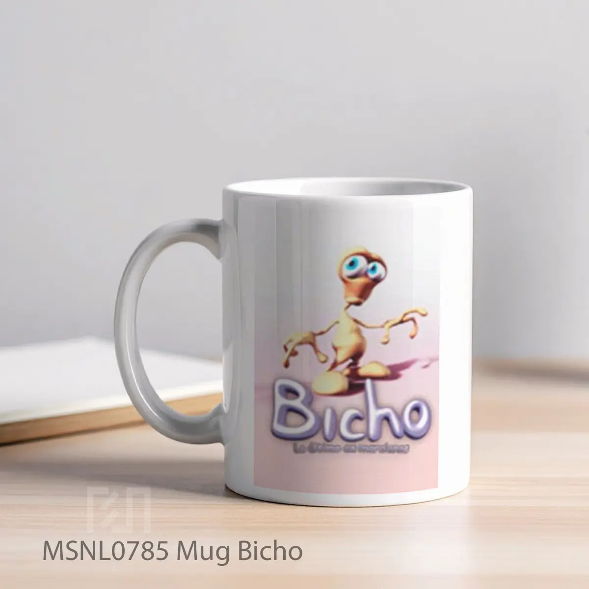 Mug Bicho Gelas Keramik Tema Film MSNL0785 - Tampak Kiri