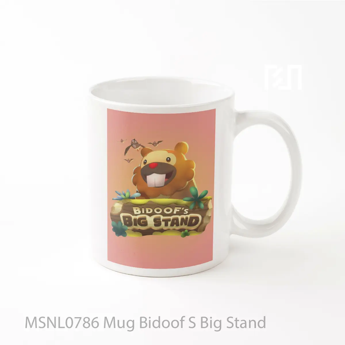 Mug Bidoof S Big Stand Gelas Keramik Tema Film MSNL0786