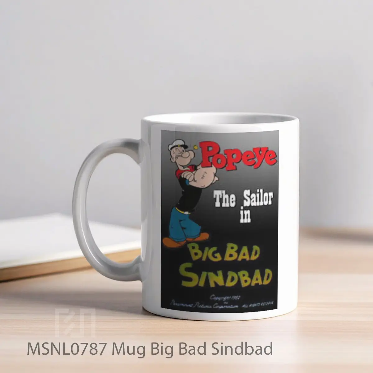 Mug Big Bad Sindbad Gelas Keramik Tema Film MSNL0787 - Tampak Kiri