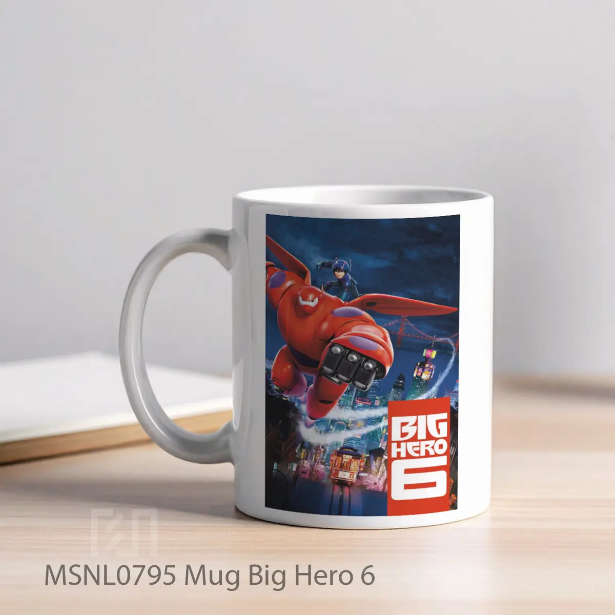 Mug Big Hero 6 Gelas Keramik Tema Film MSNL0795 - Tampak Kiri
