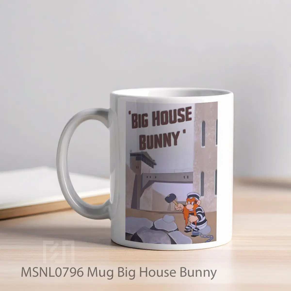 Mug Big House Bunny Gelas Keramik Tema Film MSNL0796 - Tampak Kiri