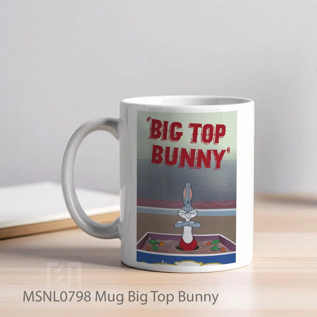 Mug Big Top Bunny Gelas Keramik Tema Film MSNL0798 - Tampak Kiri