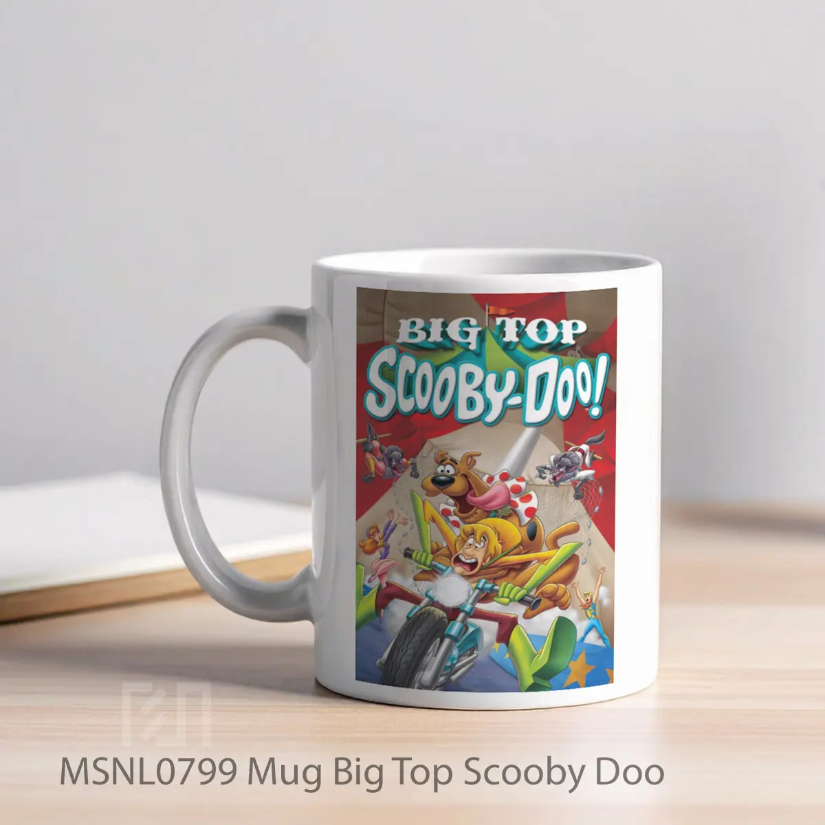 Mug Big Top Scooby Doo Gelas Keramik Tema Film MSNL0799 - Tampak Kiri