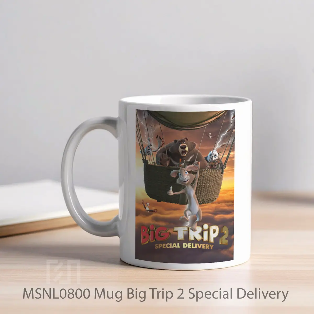 Mug Big Trip 2 Special Delivery Gelas Keramik Tema Film MSNL0800 - Tampak Kiri