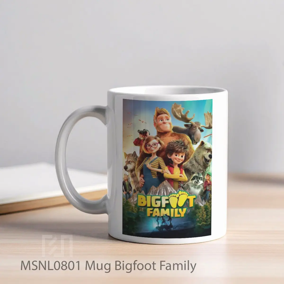 Mug Bigfoot Family Gelas Keramik Tema Film MSNL0801 - Tampak Kiri