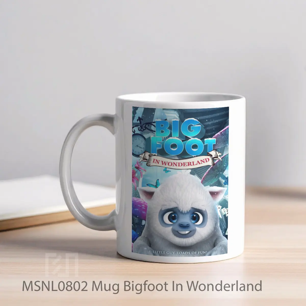 Mug Bigfoot In Wonderland Gelas Keramik Tema Film MSNL0802 - Tampak Kiri