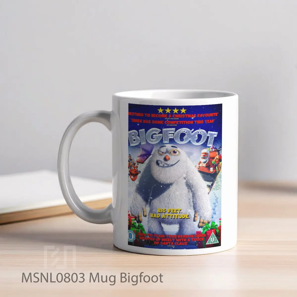 Mug Bigfoot Gelas Keramik Tema Film MSNL0803 - Tampak Kiri
