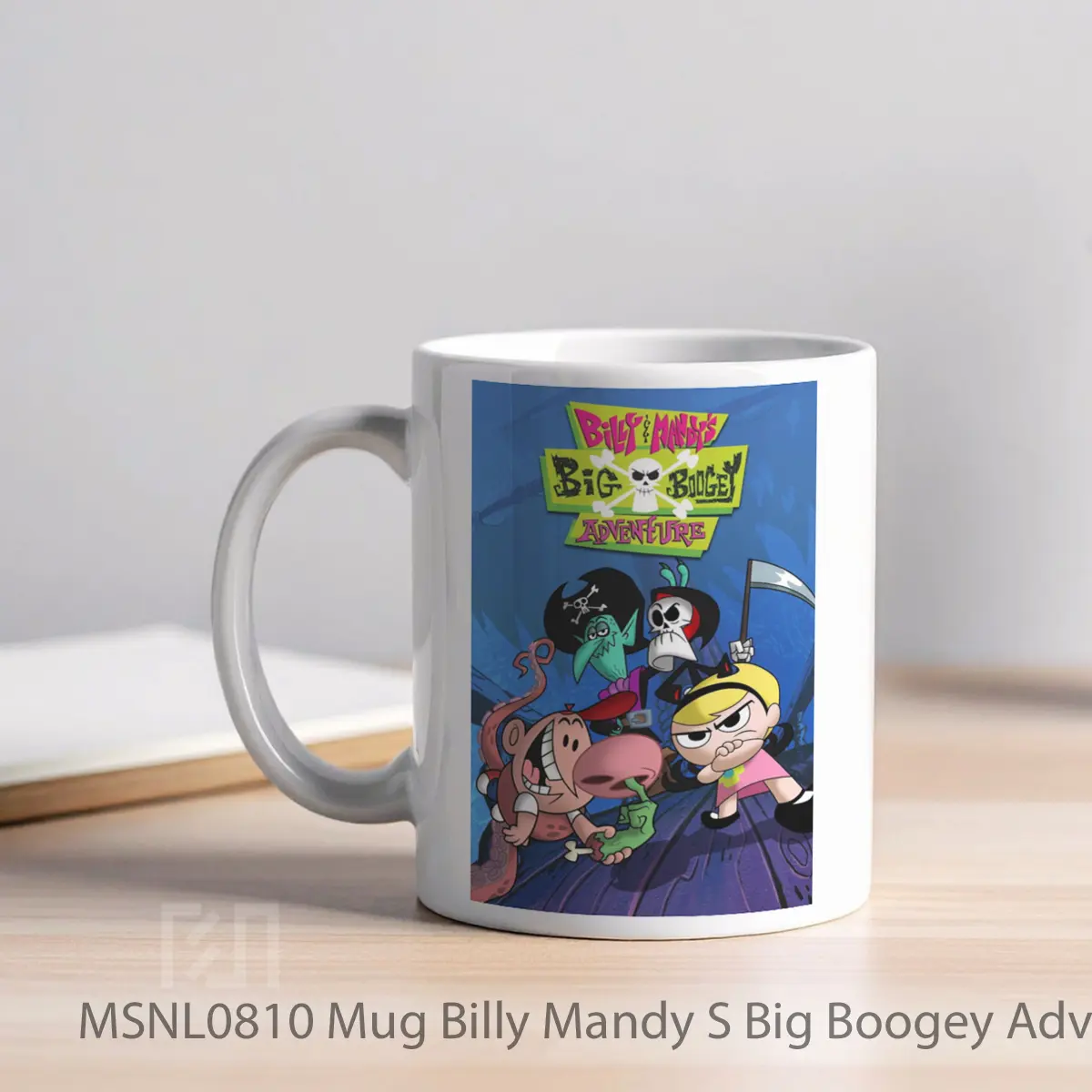 Mug Billy Mandy S Big Boogey Adventure Gelas Keramik Tema Film MSNL0810 - Tampak Kiri