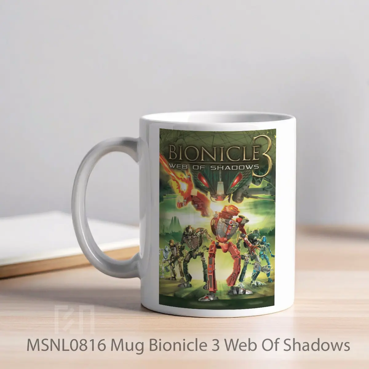 Mug Bionicle 3 Web Of Shadows Gelas Keramik Tema Film MSNL0816 - Tampak Kiri