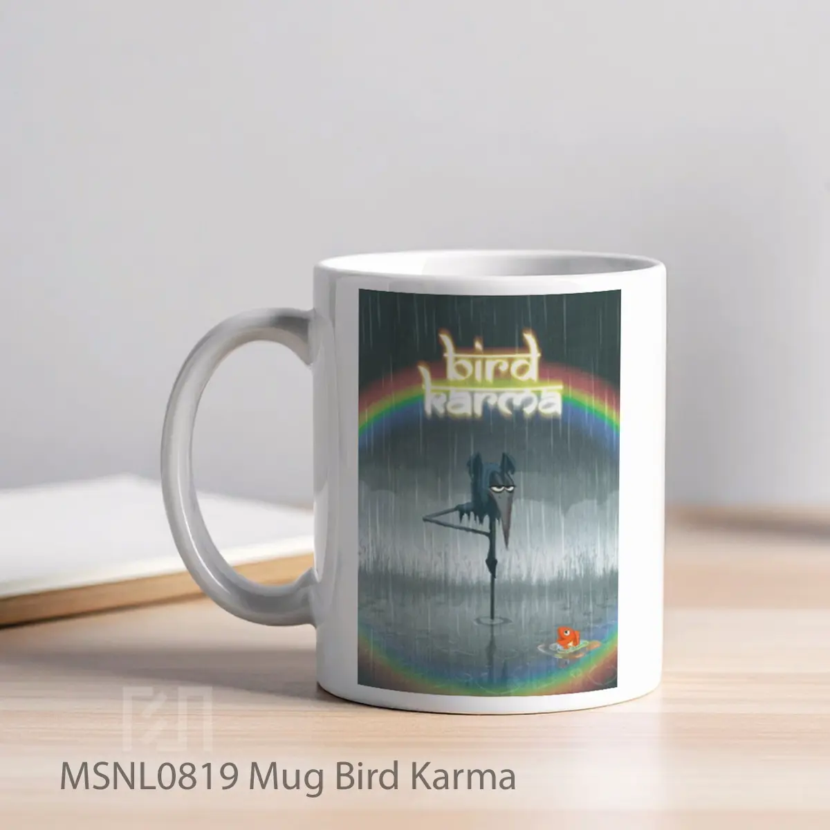 Mug Bird Karma Gelas Keramik Tema Film MSNL0819 - Tampak Kiri
