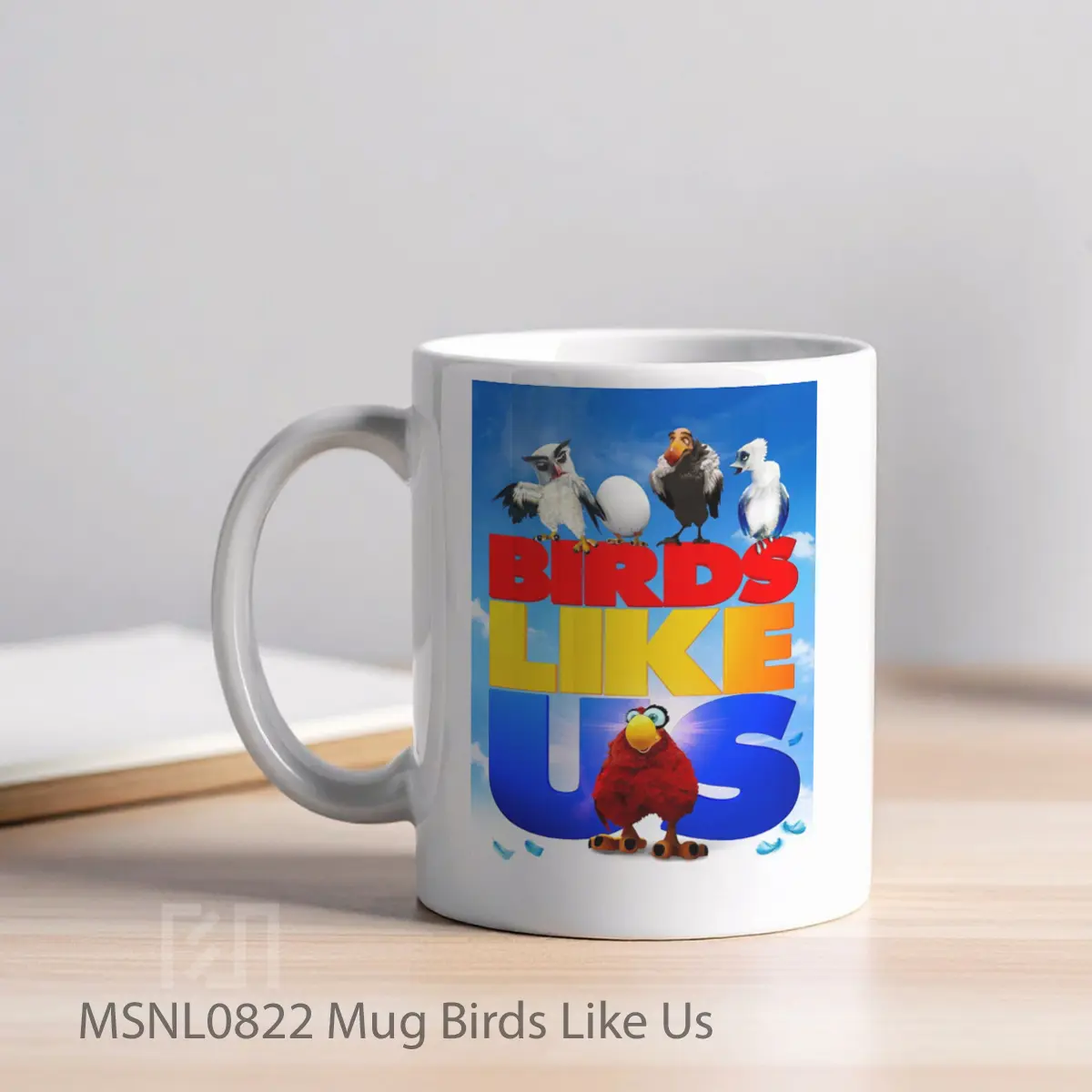 Mug Birds Like Us Gelas Keramik Tema Film MSNL0822 - Tampak Kiri