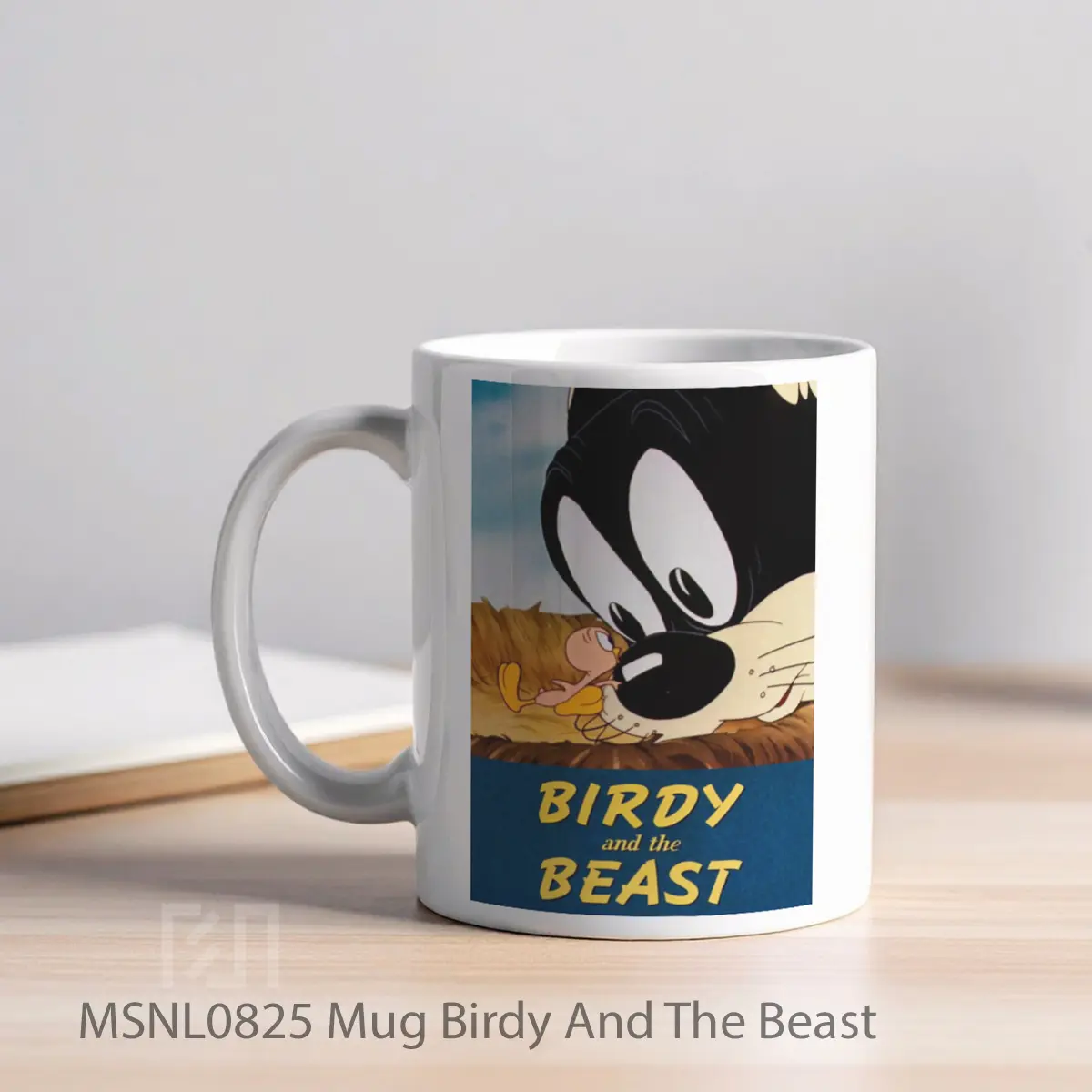 Mug Birdy And The Beast Gelas Keramik Tema Film MSNL0825 - Tampak Kiri