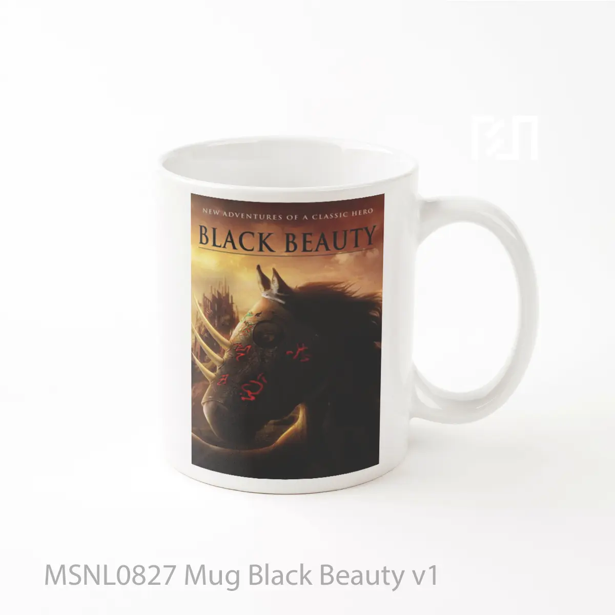 Mug Black Beauty V1 Gelas Keramik Tema Film MSNL0827