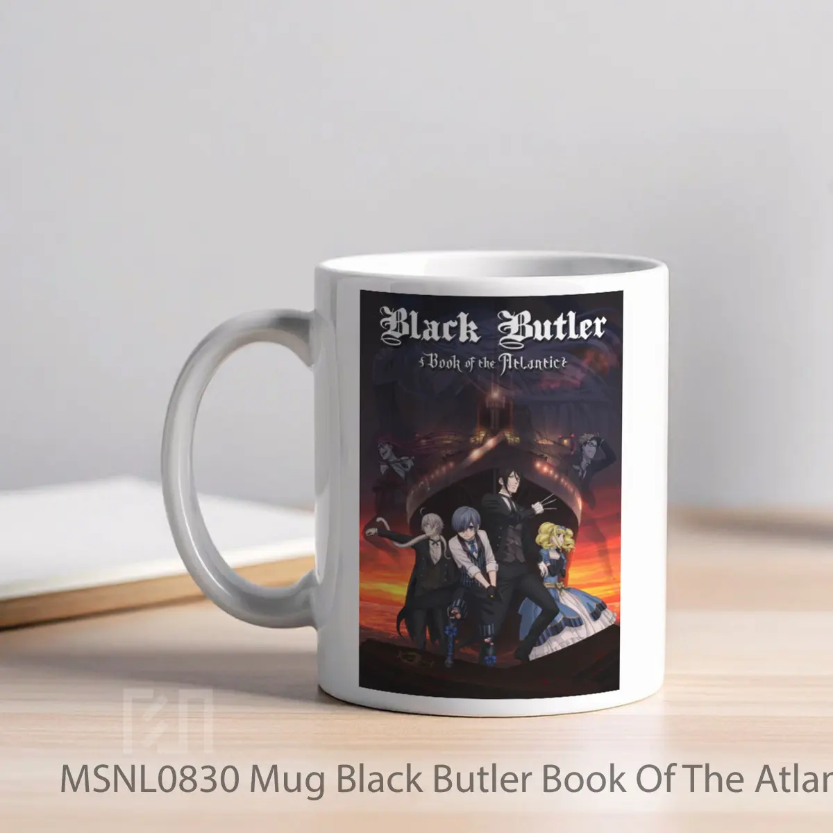 Mug Black Butler Book Of The Atlantic Gelas Keramik Tema Film MSNL0830 - Tampak Kiri