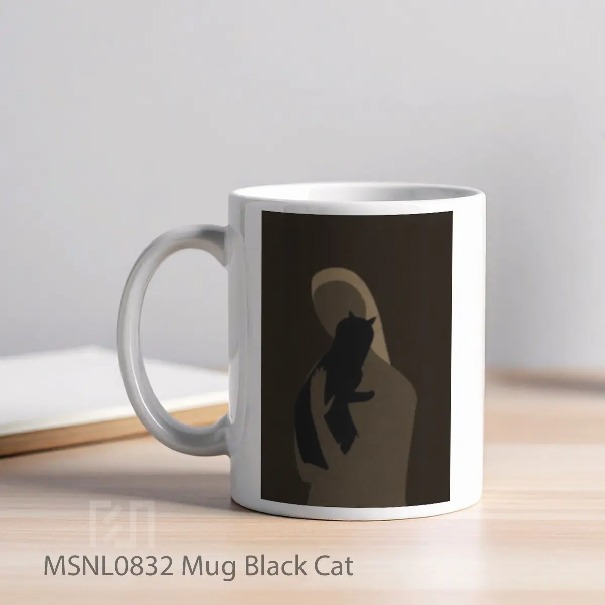 Mug Black Cat Gelas Keramik Tema Film MSNL0832 - Tampak Kiri