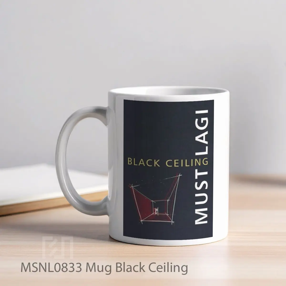 Mug Black Ceiling Gelas Keramik Tema Film MSNL0833 - Tampak Kiri