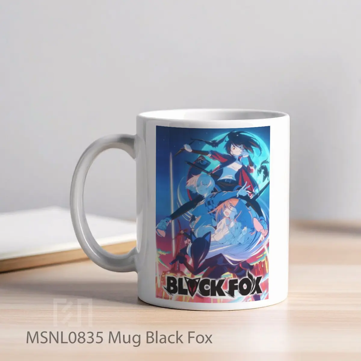 Mug Black Fox Gelas Keramik Tema Film MSNL0835 - Tampak Kiri