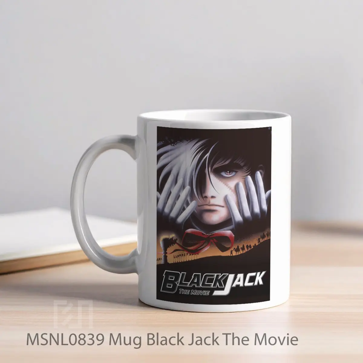 Mug Black Jack The Movie Gelas Keramik Tema Film MSNL0839 - Tampak Kiri