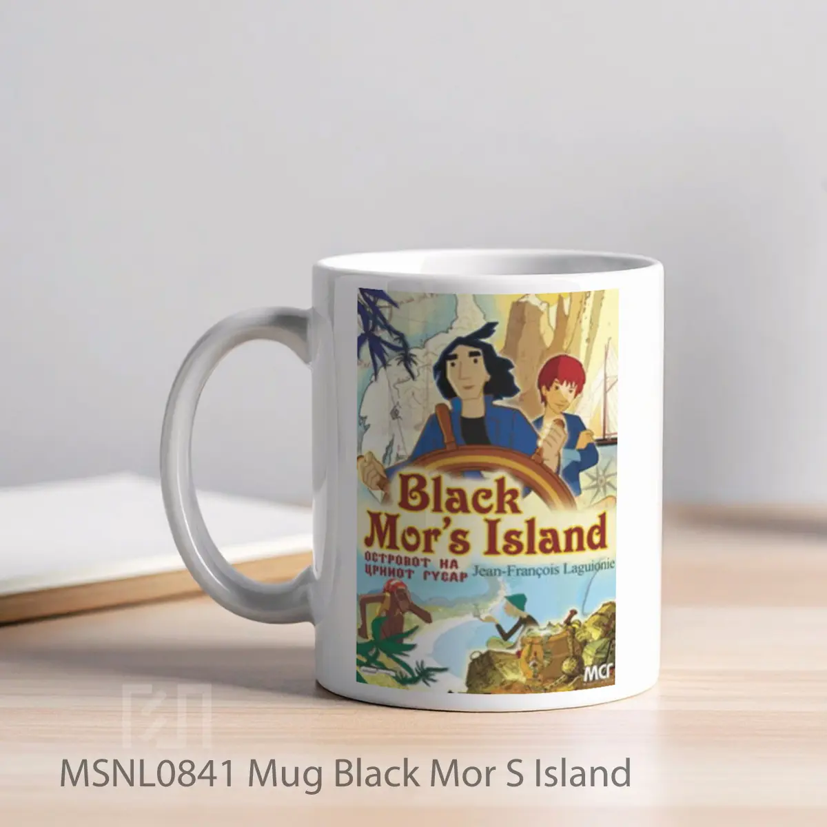 Mug Black Mor S Island Gelas Keramik Tema Film MSNL0841 - Tampak Kiri