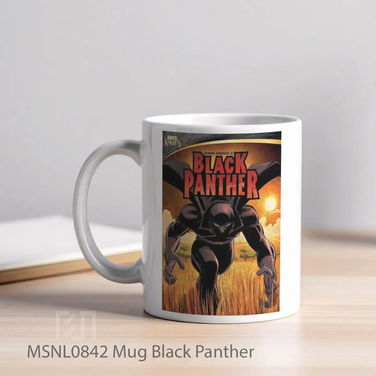 Mug Black Panther Gelas Keramik Tema Film MSNL0842 - Tampak Kiri