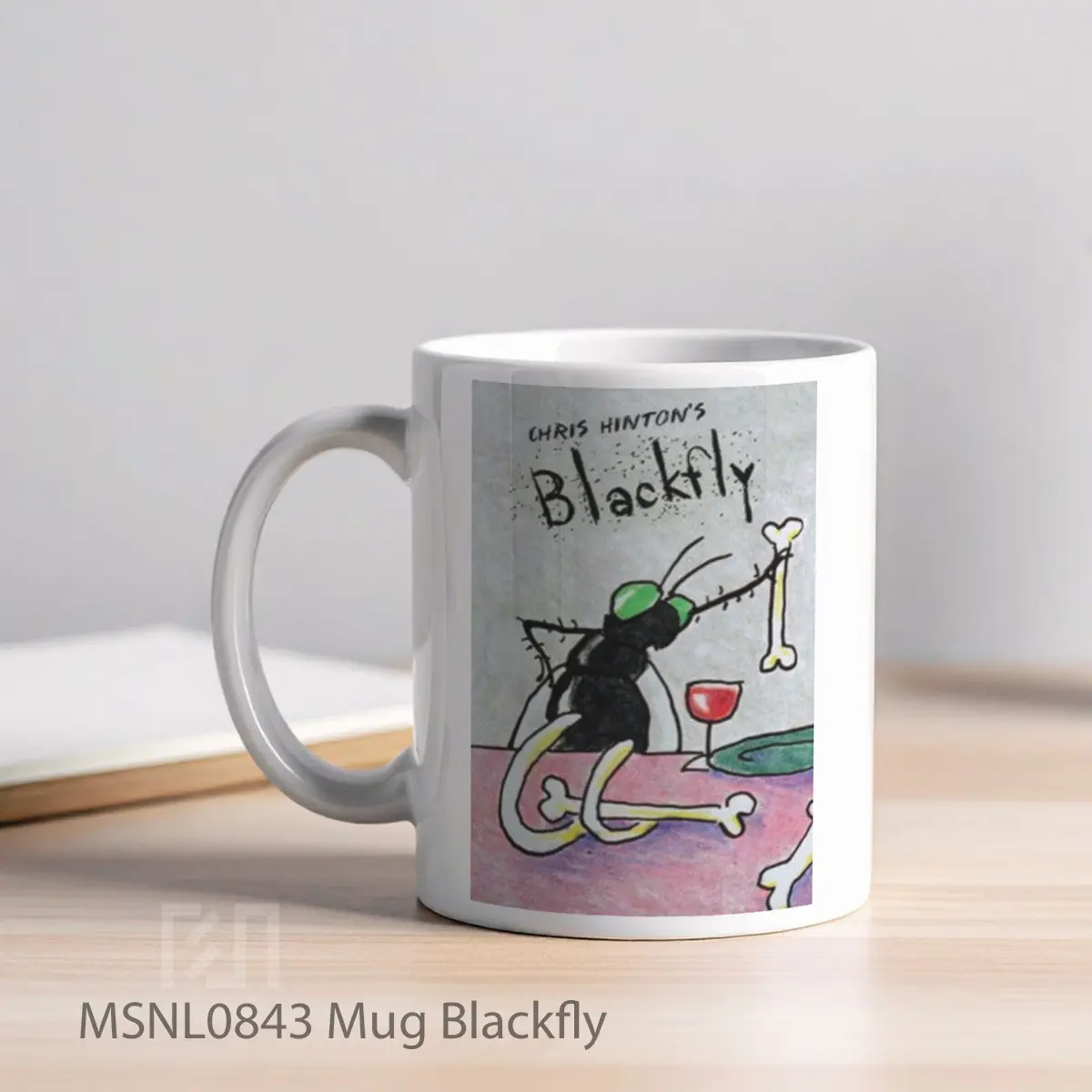 Mug Blackfly Gelas Keramik Tema Film MSNL0843 - Tampak Kiri