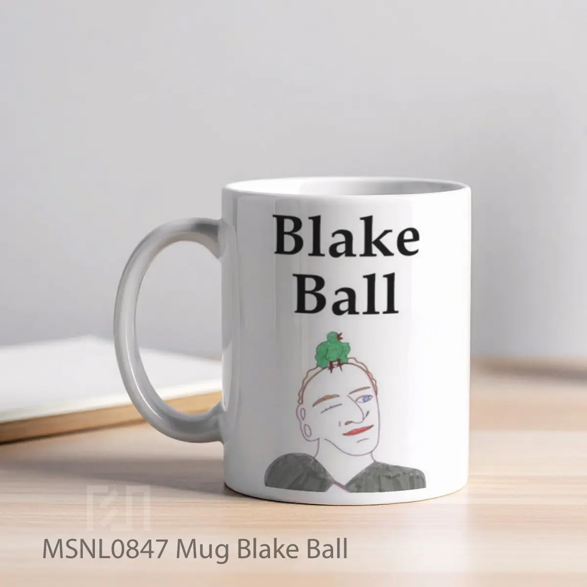 Mug Blake Ball Gelas Keramik Tema Film MSNL0847 - Tampak Kiri