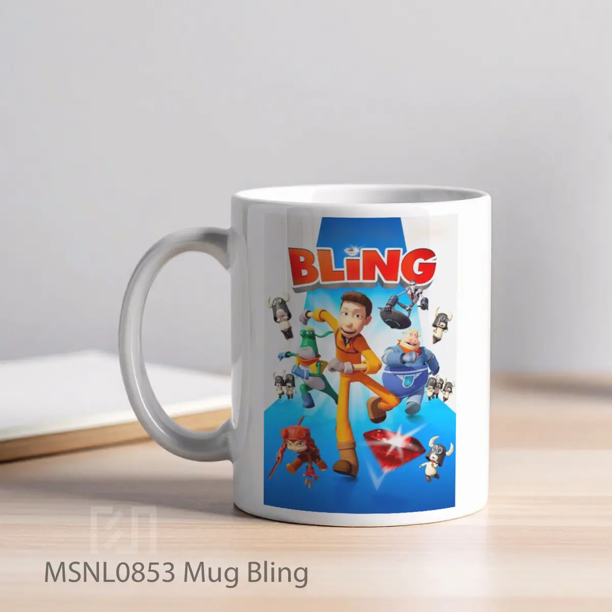 Mug Bling Gelas Keramik Tema Film MSNL0853 - Tampak Kiri