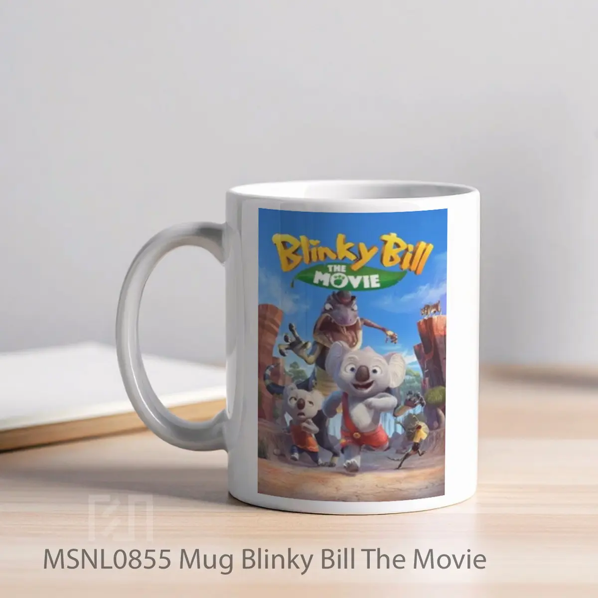 Mug Blinky Bill The Movie Gelas Keramik Tema Film MSNL0855 - Tampak Kiri