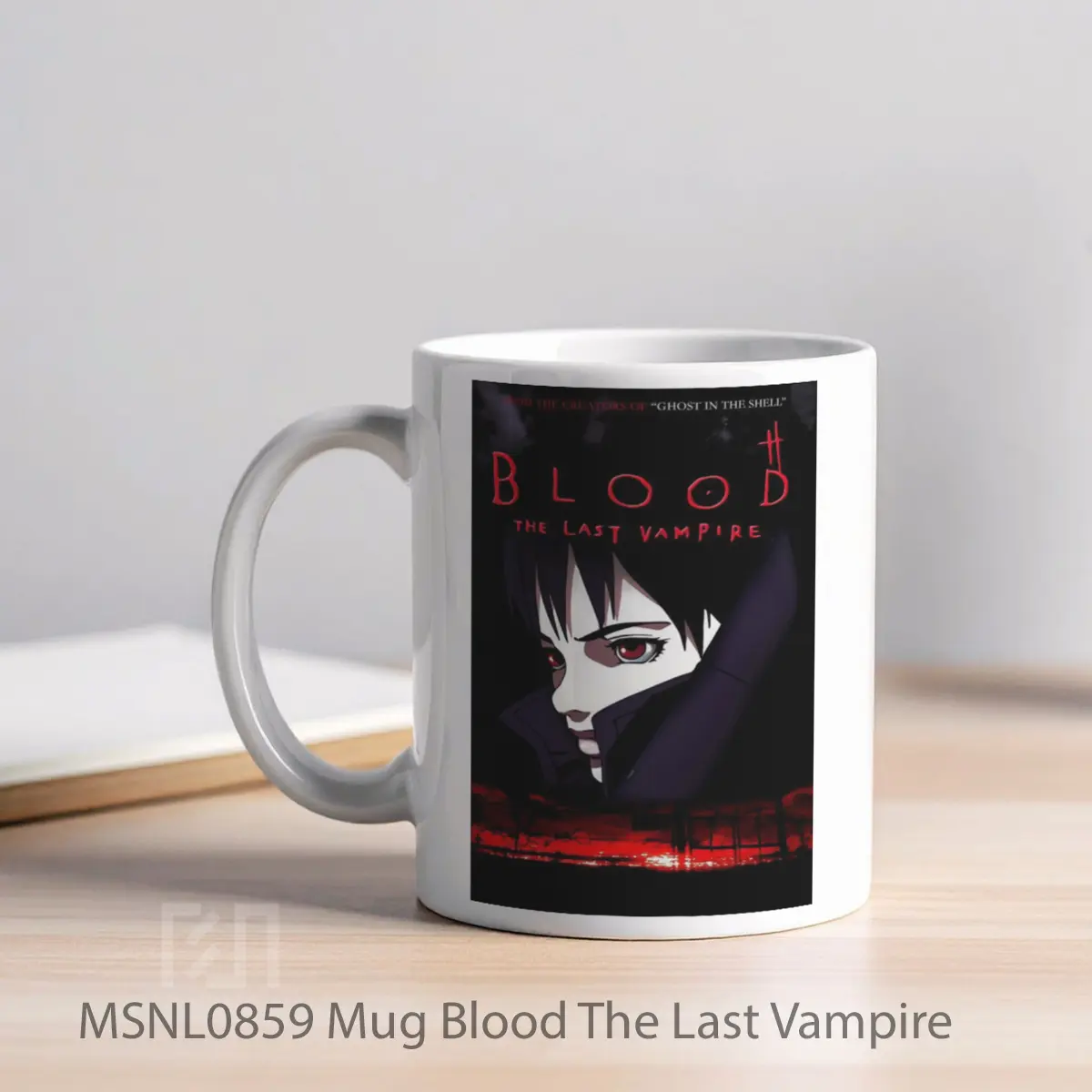 Mug Blood The Last Vampire Gelas Keramik Tema Film MSNL0859 - Tampak Kiri