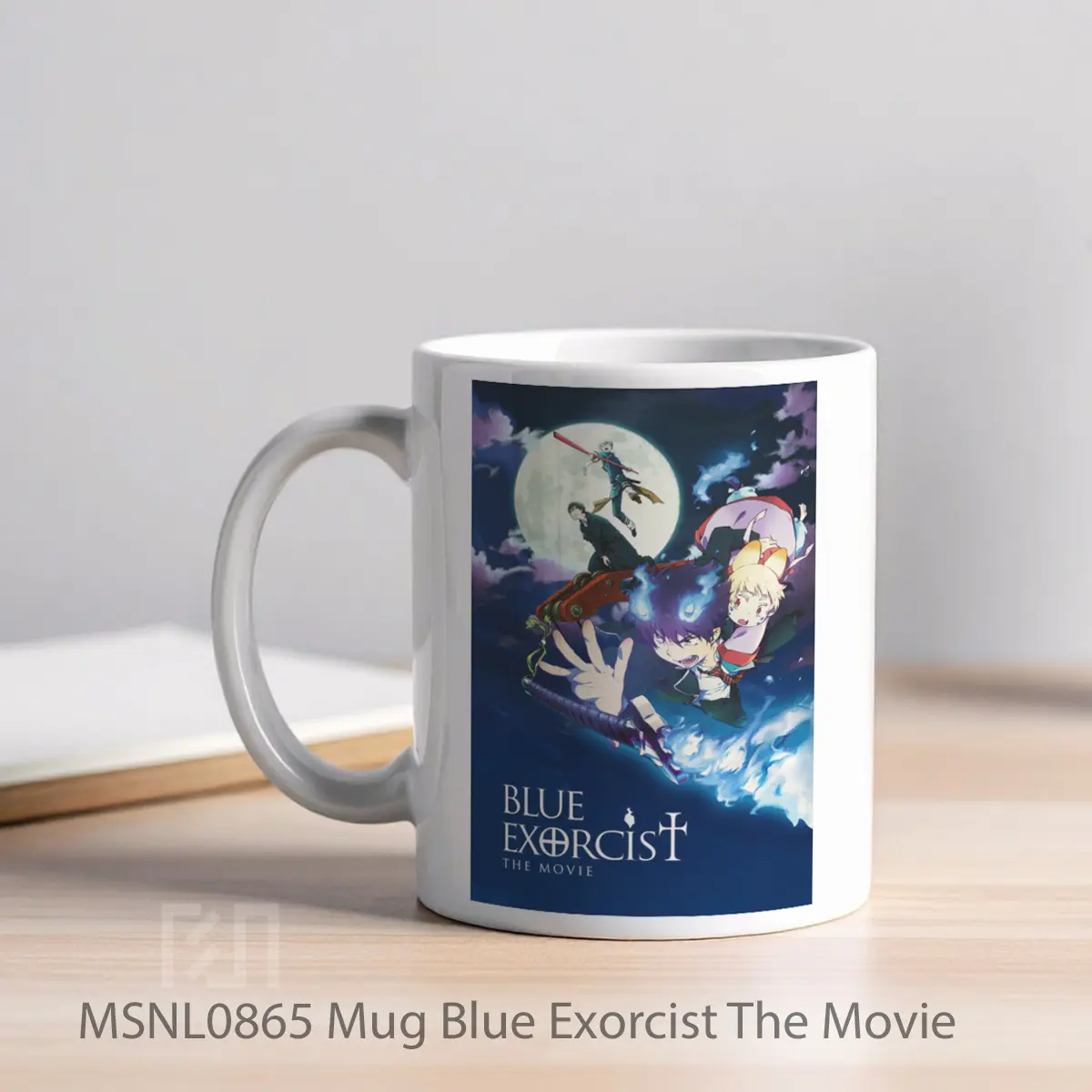 Mug Blue Exorcist The Movie Gelas Keramik Tema Film MSNL0865 - Tampak Kiri