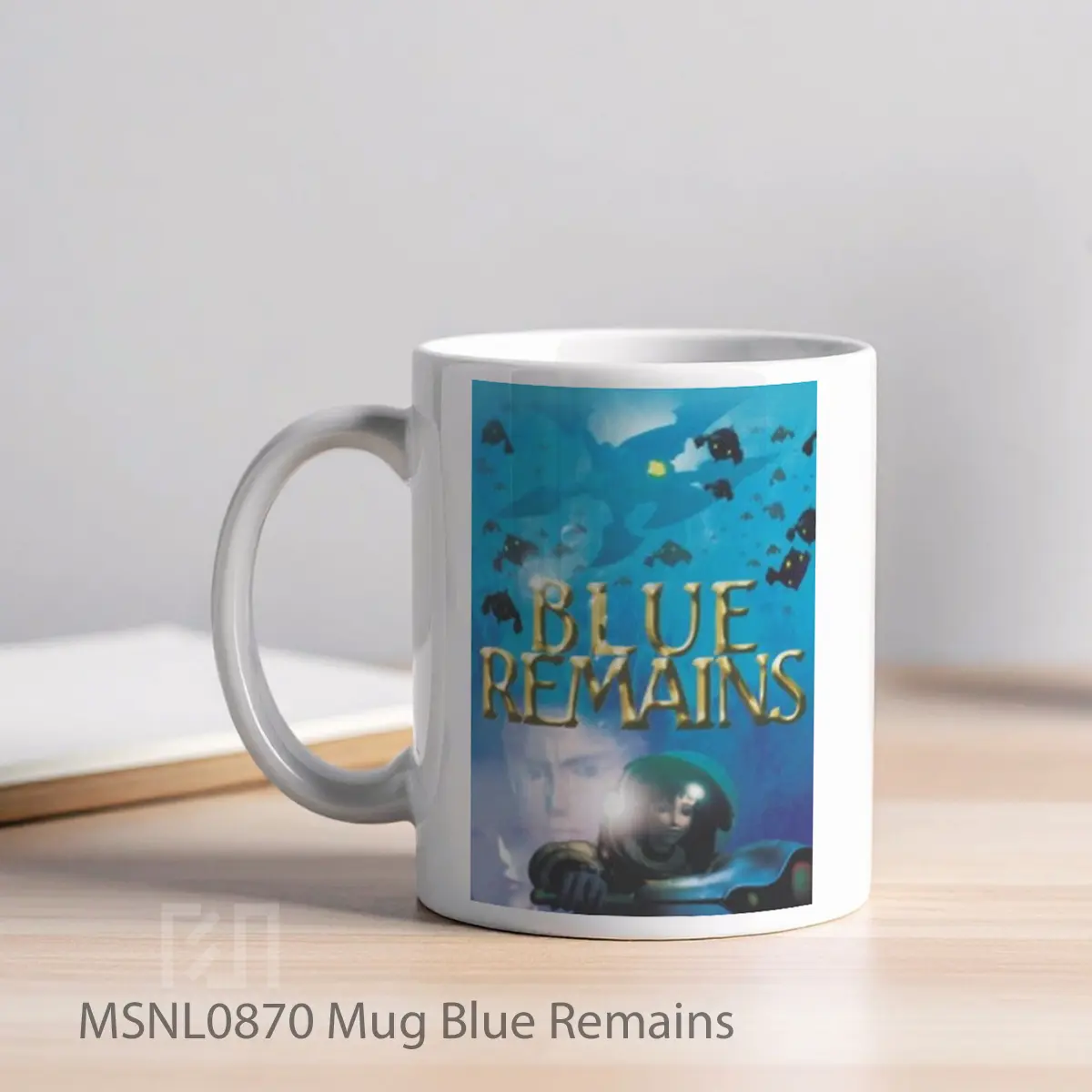 Mug Blue Remains Gelas Keramik Tema Film MSNL0870 - Tampak Kiri