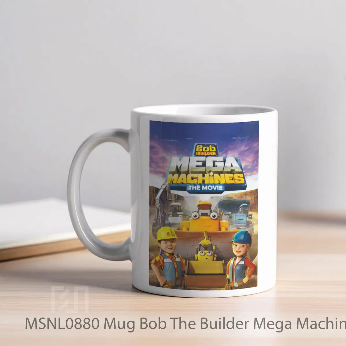 Mug Bob The Builder Mega Machines The Movie Gelas Keramik Tema Film MSNL0880 - Tampak Kiri