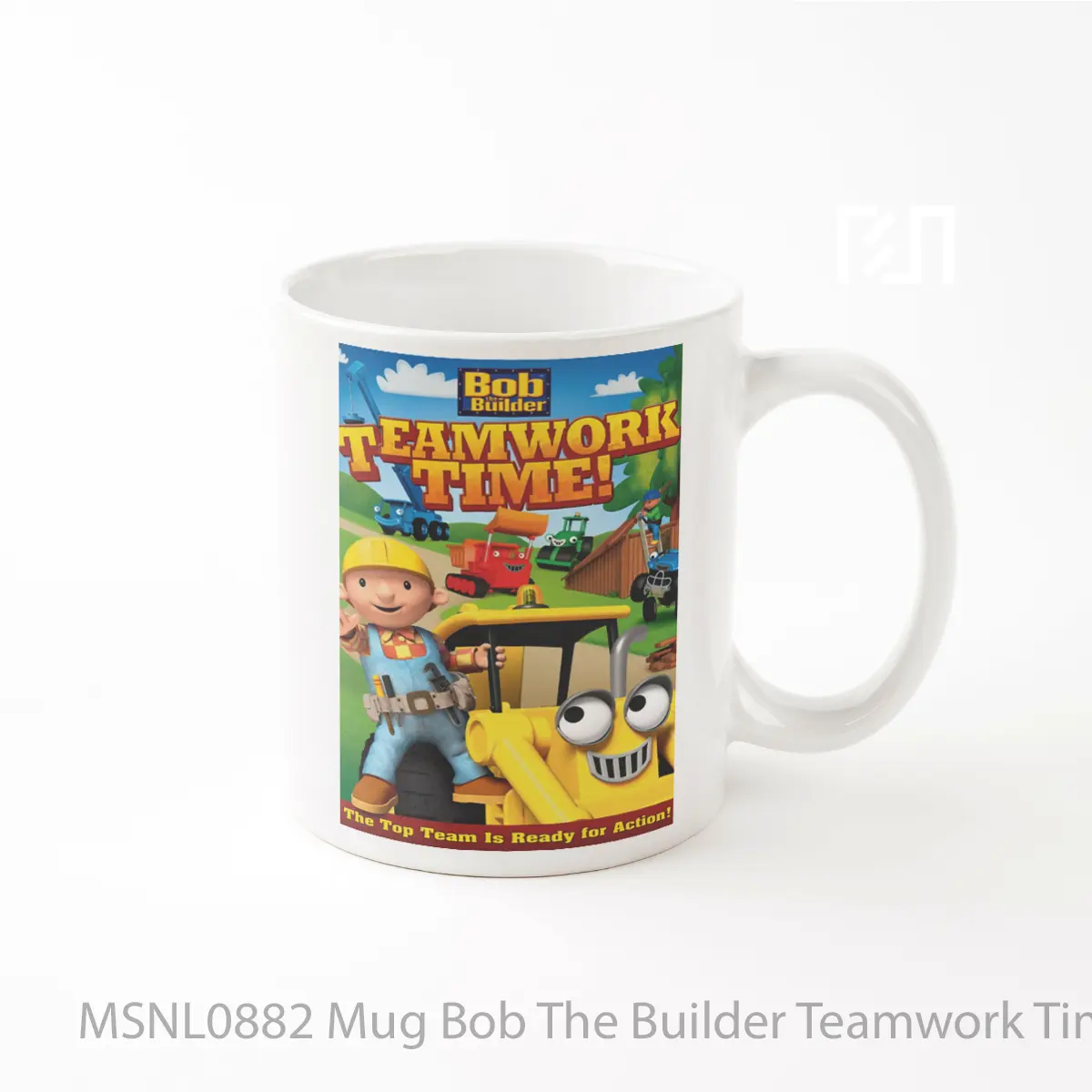 Mug Bob The Builder Teamwork Time Gelas Keramik Tema Film MSNL0882