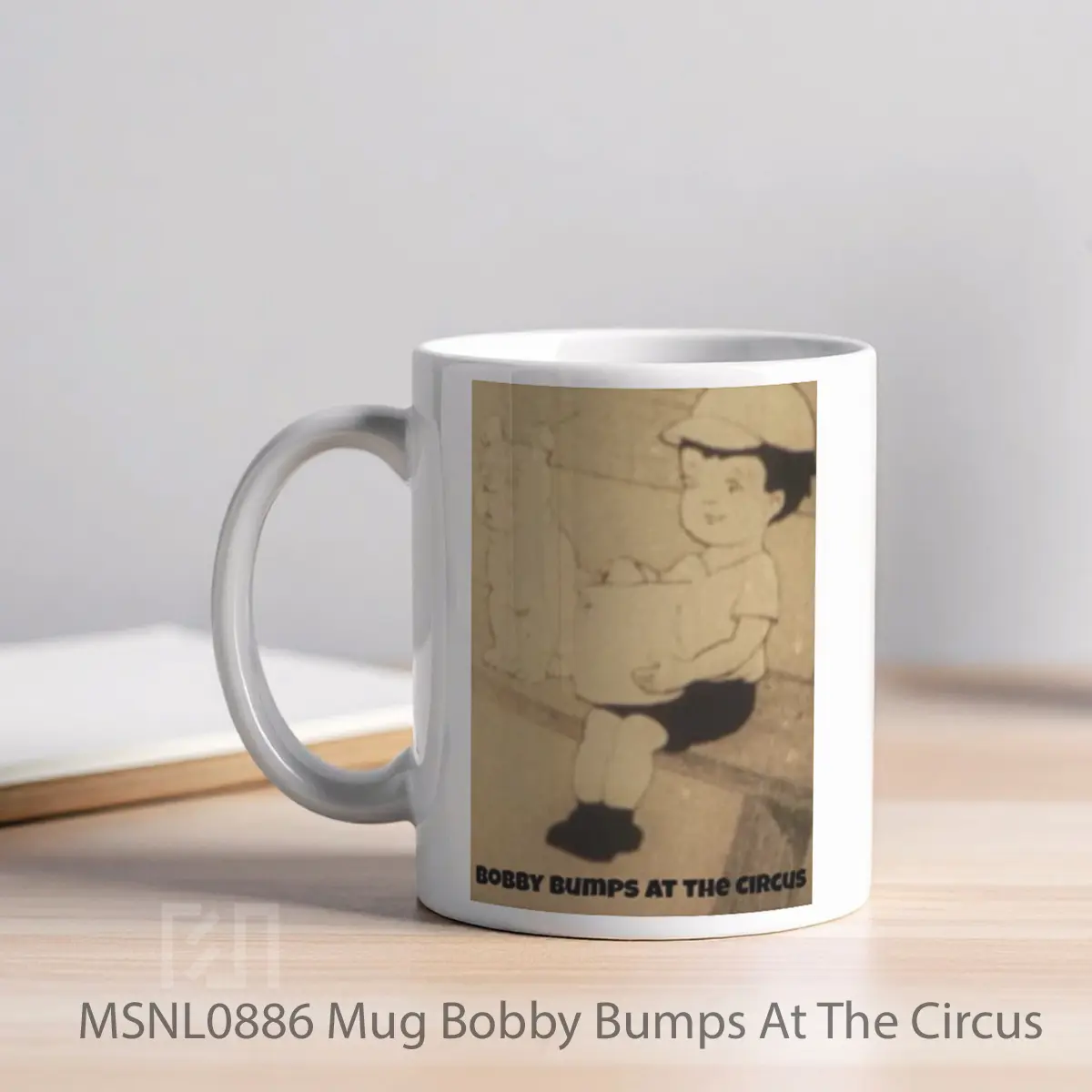 Mug Bobby Bumps At The Circus Gelas Keramik Tema Film MSNL0886 - Tampak Kiri