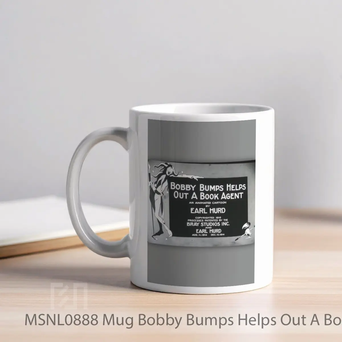 Mug Bobby Bumps Helps Out A Book Agent Gelas Keramik Tema Film MSNL0888 - Tampak Kiri