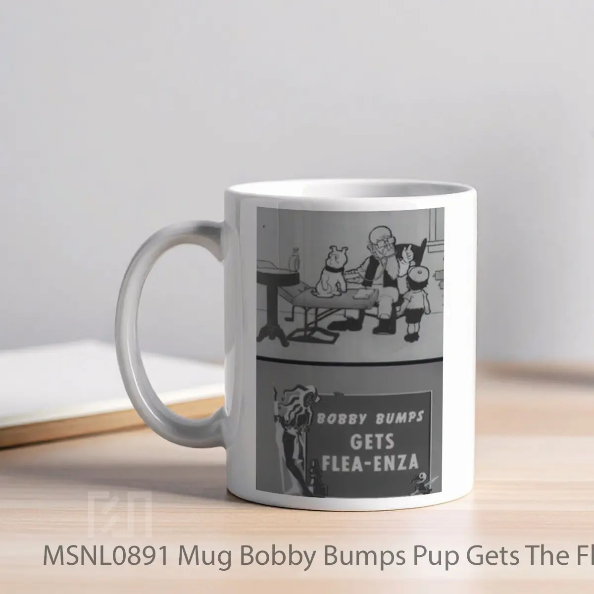 Mug Bobby Bumps Pup Gets The Flea Enza Gelas Keramik Tema Film MSNL0891 - Tampak Kiri