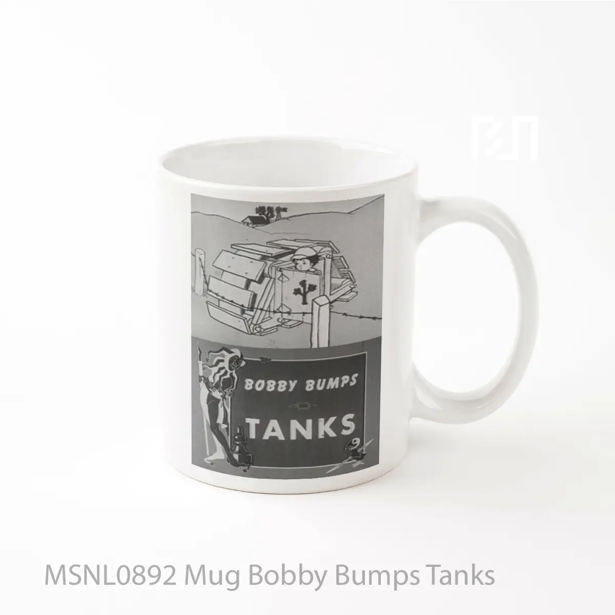 Mug Bobby Bumps Tanks Gelas Keramik Tema Film MSNL0892