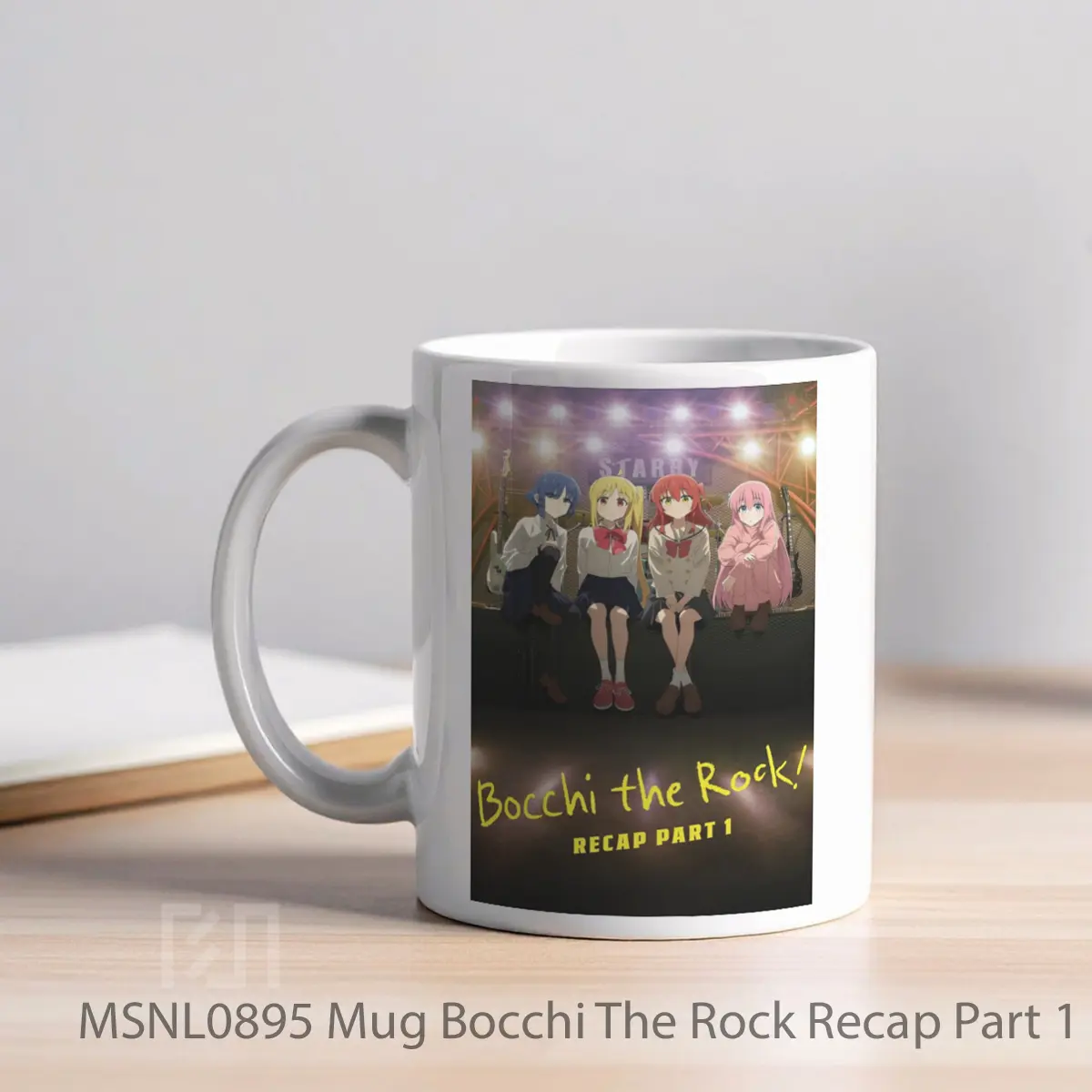 Mug Bocchi The Rock Recap Part 1 Gelas Keramik Tema Film MSNL0895 - Tampak Kiri