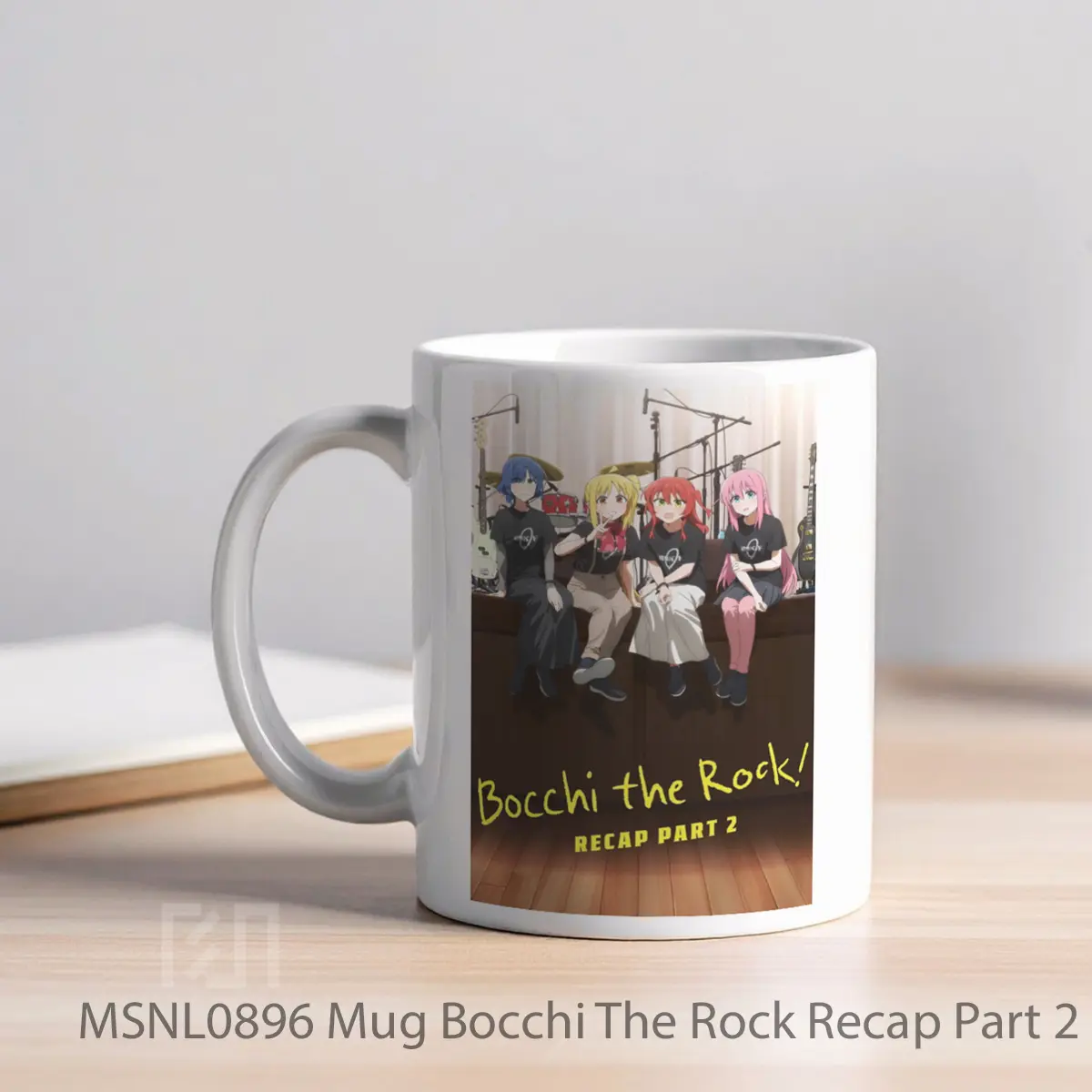 Mug Bocchi The Rock Recap Part 2 Gelas Keramik Tema Film MSNL0896 - Tampak Kiri