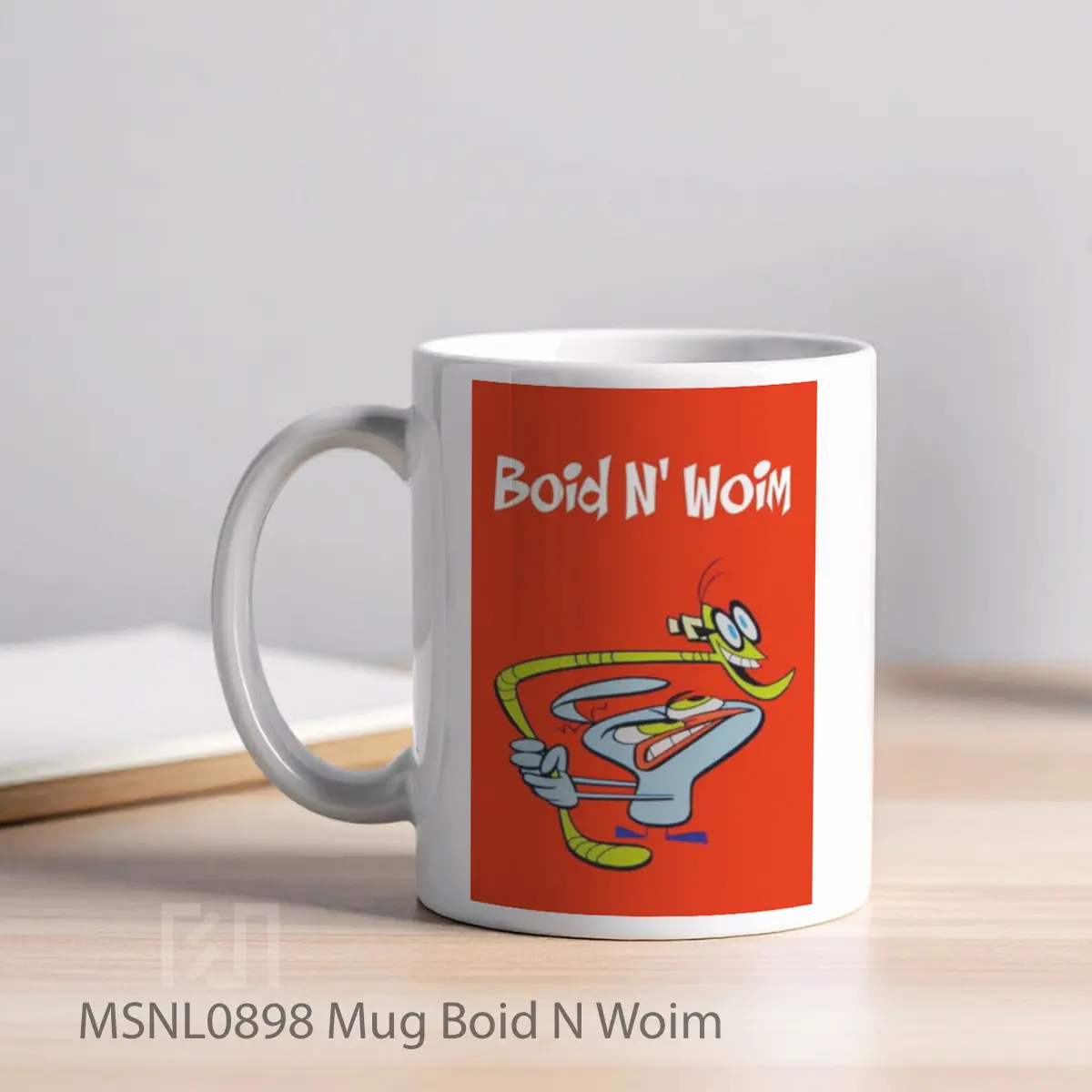 Mug Boid N Woim Gelas Keramik Tema Film MSNL0898 - Tampak Kiri