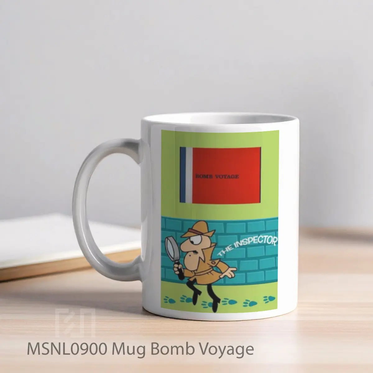 Mug Bomb Voyage Gelas Keramik Tema Film MSNL0900 - Tampak Kiri