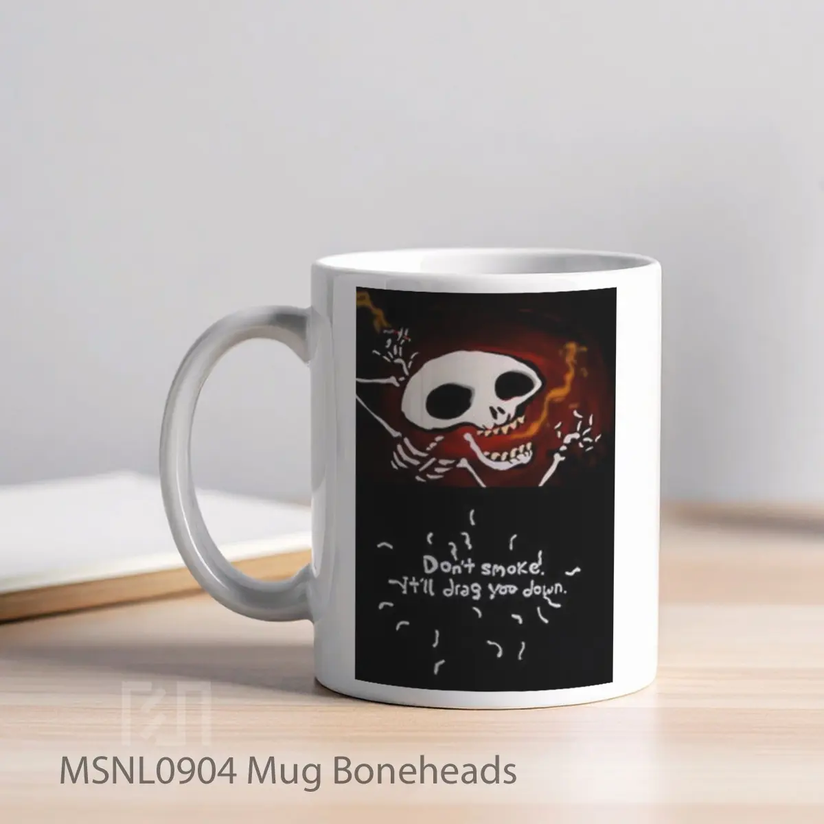 Mug Boneheads Gelas Keramik Tema Film MSNL0904 - Tampak Kiri