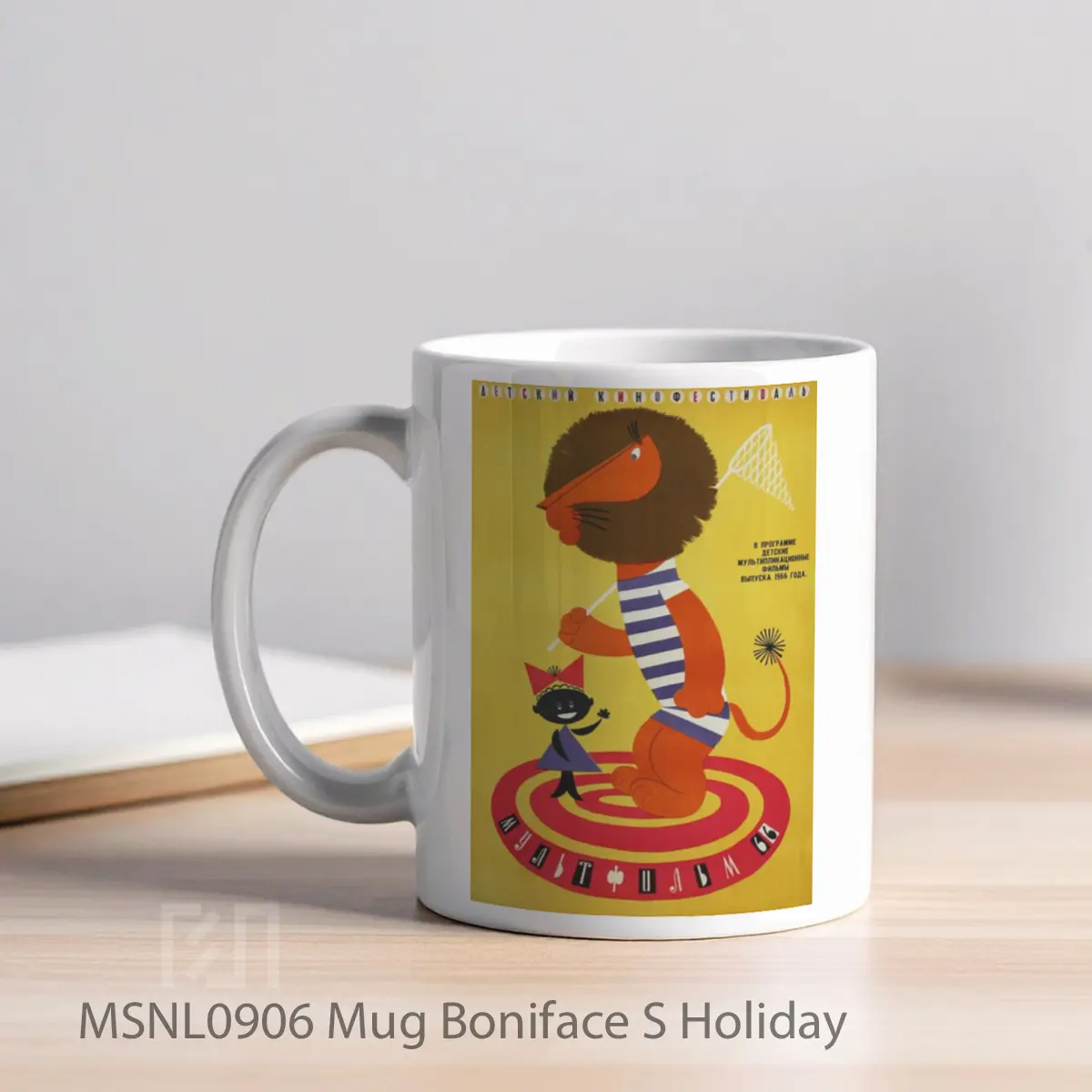 Mug Boniface S Holiday Gelas Keramik Tema Film MSNL0906 - Tampak Kiri