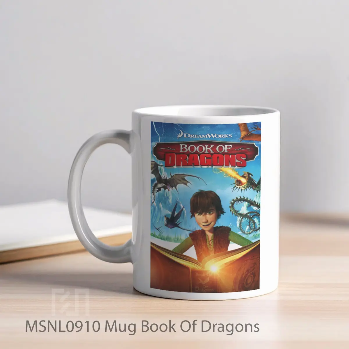 Mug Book Of Dragons Gelas Keramik Tema Film MSNL0910 - Tampak Kiri