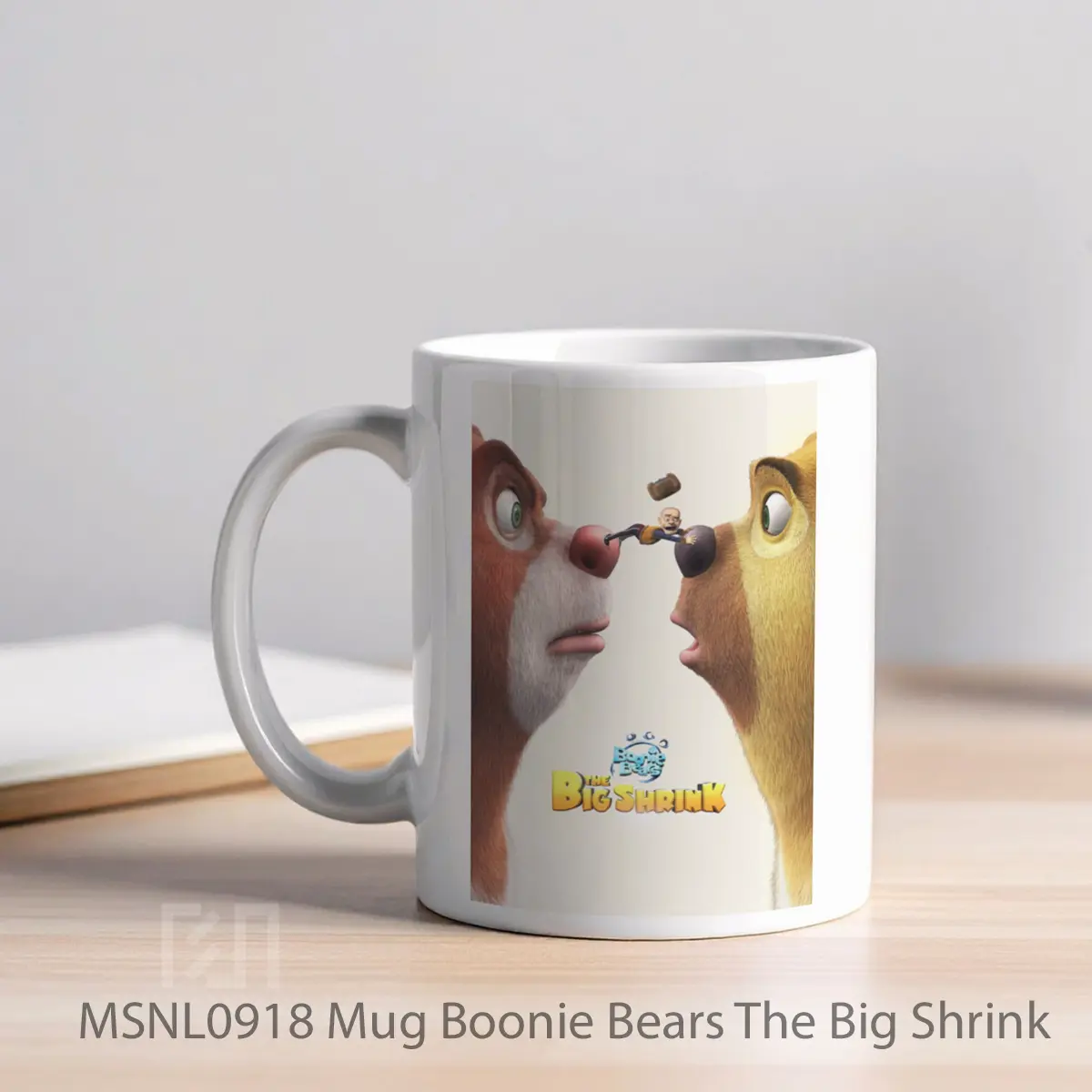 Mug Boonie Bears The Big Shrink Gelas Keramik Tema Film MSNL0918 - Tampak Kiri