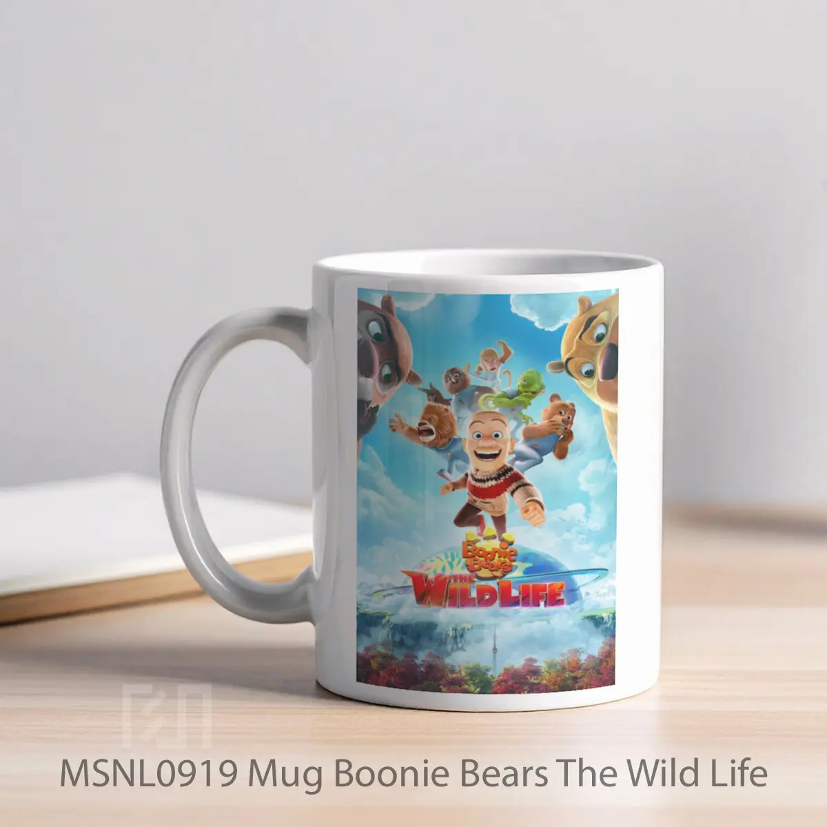 Mug Boonie Bears The Wild Life Gelas Keramik Tema Film MSNL0919 - Tampak Kiri