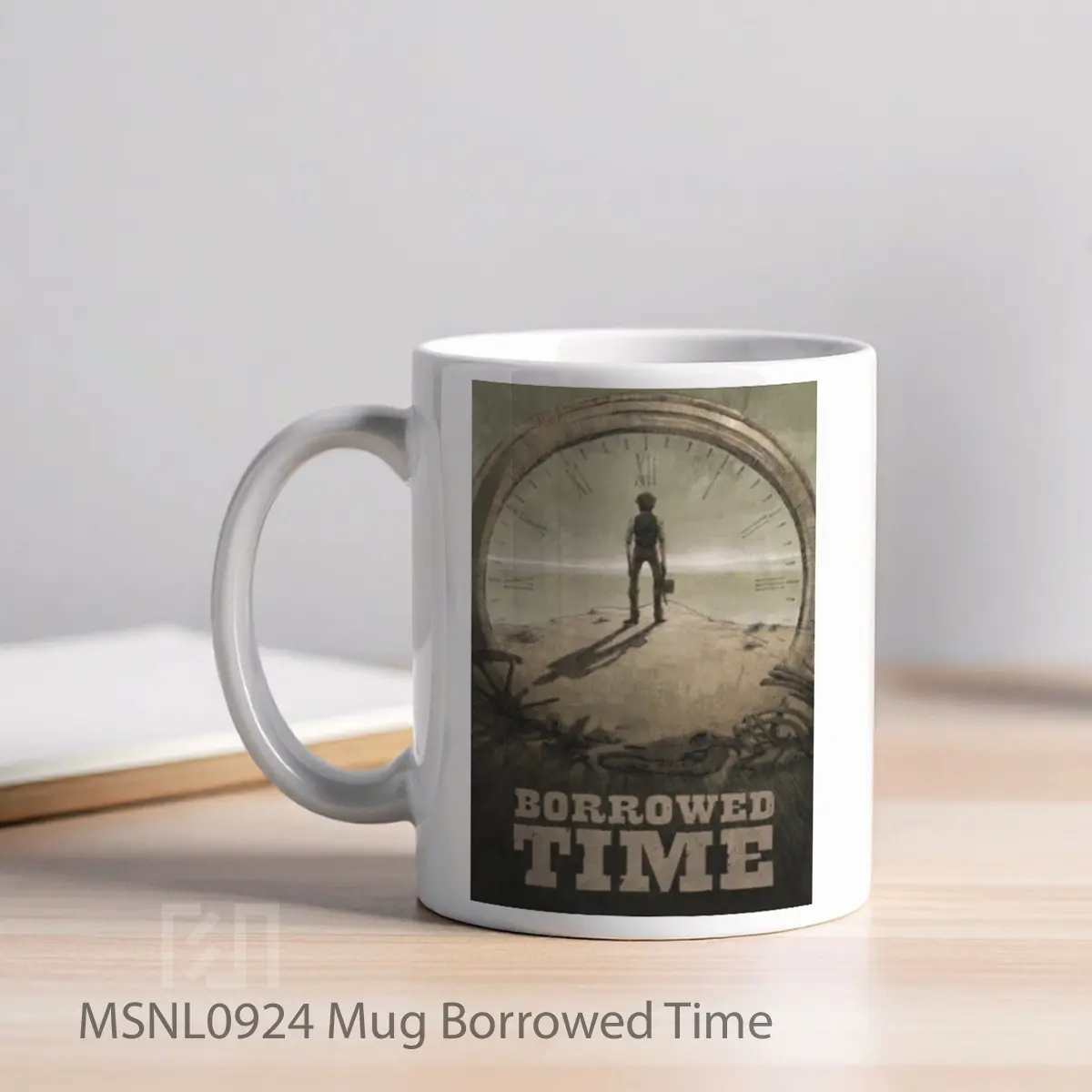 Mug Borrowed Time Gelas Keramik Tema Film MSNL0924 - Tampak Kiri