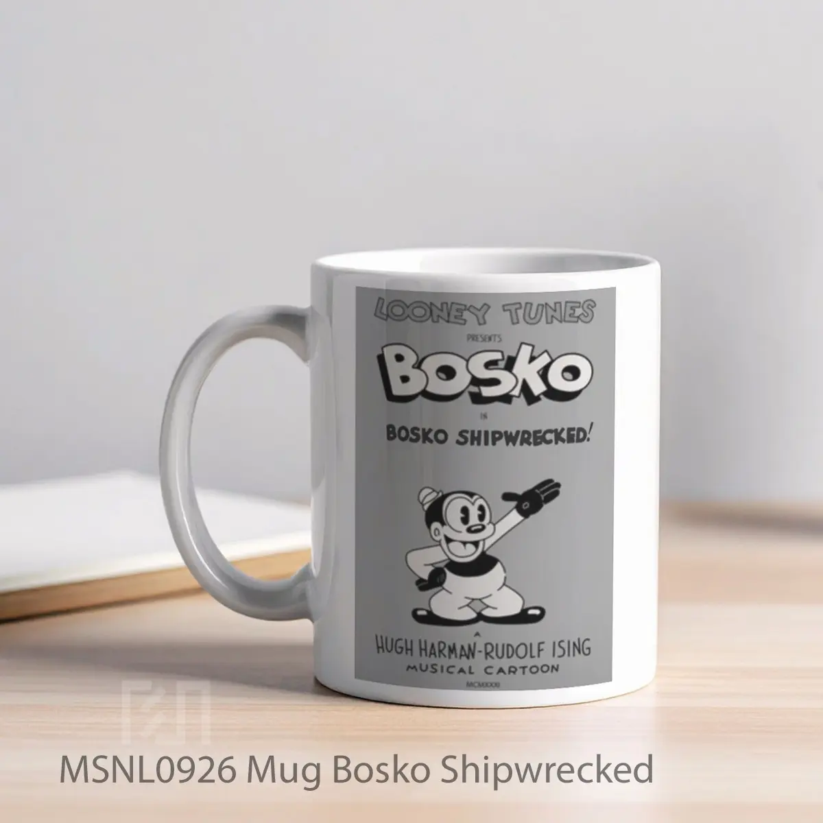 Mug Bosko Shipwrecked Gelas Keramik Tema Film MSNL0926 - Tampak Kiri