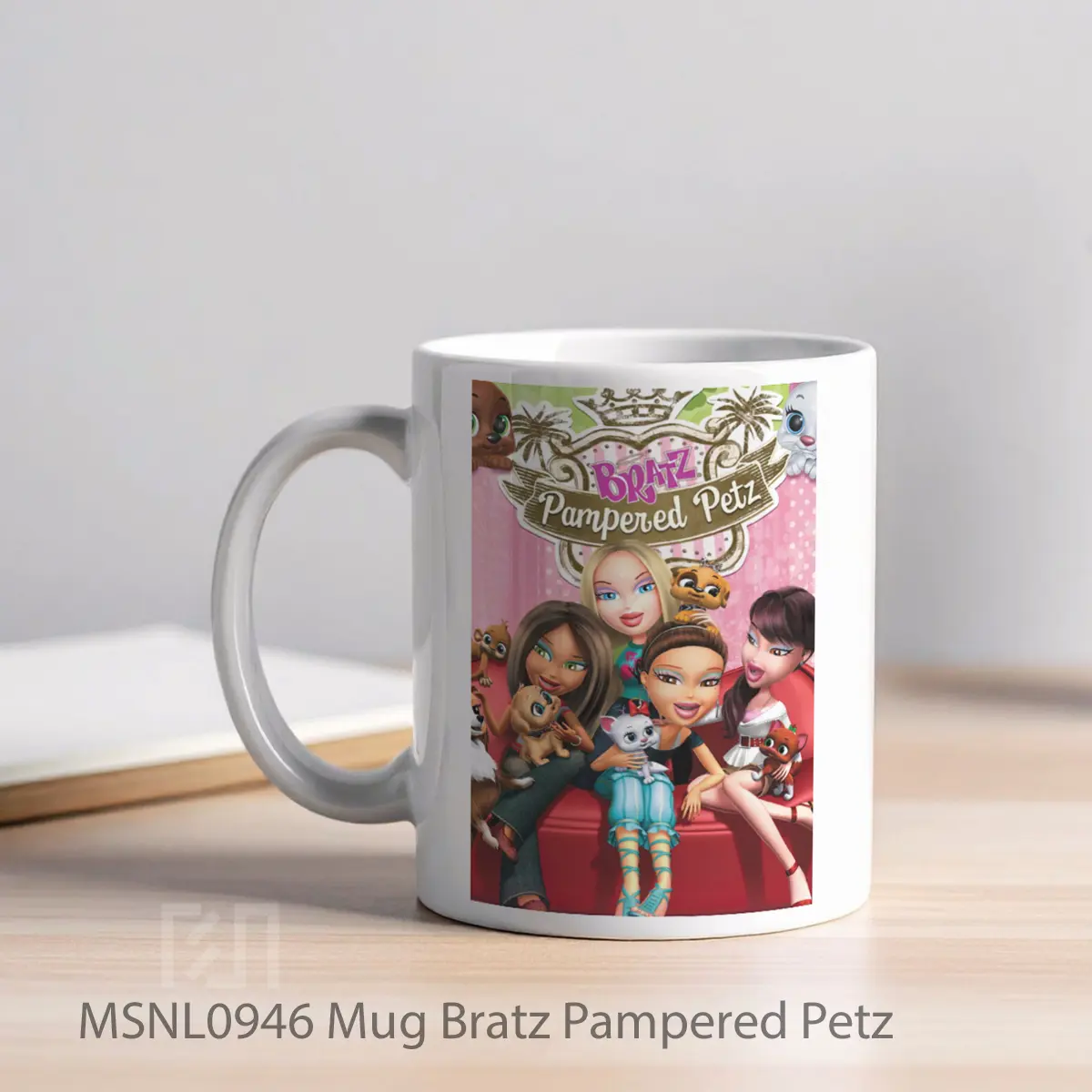 Mug Bratz Pampered Petz Gelas Keramik Tema Film MSNL0946 - Tampak Kiri